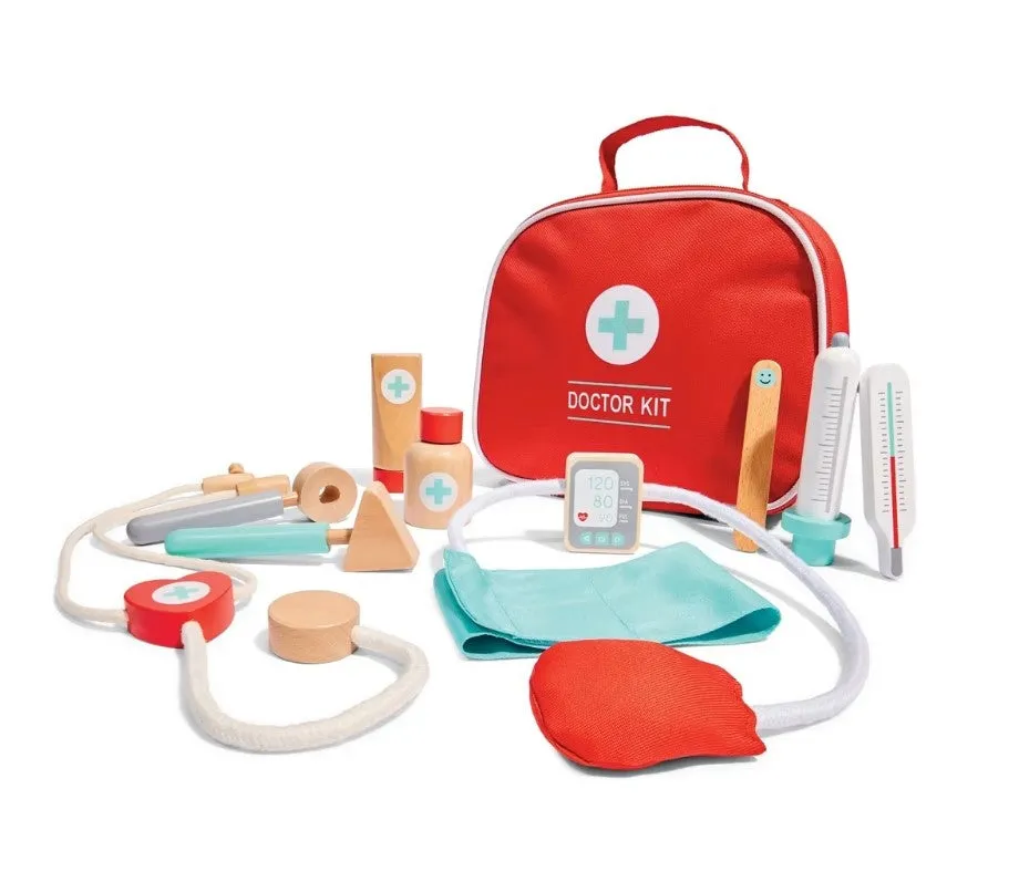 10 Piece Wooden Doctor Kit Pretend Play set/Suitable for Ages 3  Years