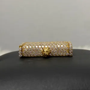 10K Yellow Gold Diamond Sleek Lock 1.80Ct Dia / 6.3gr / 12mm