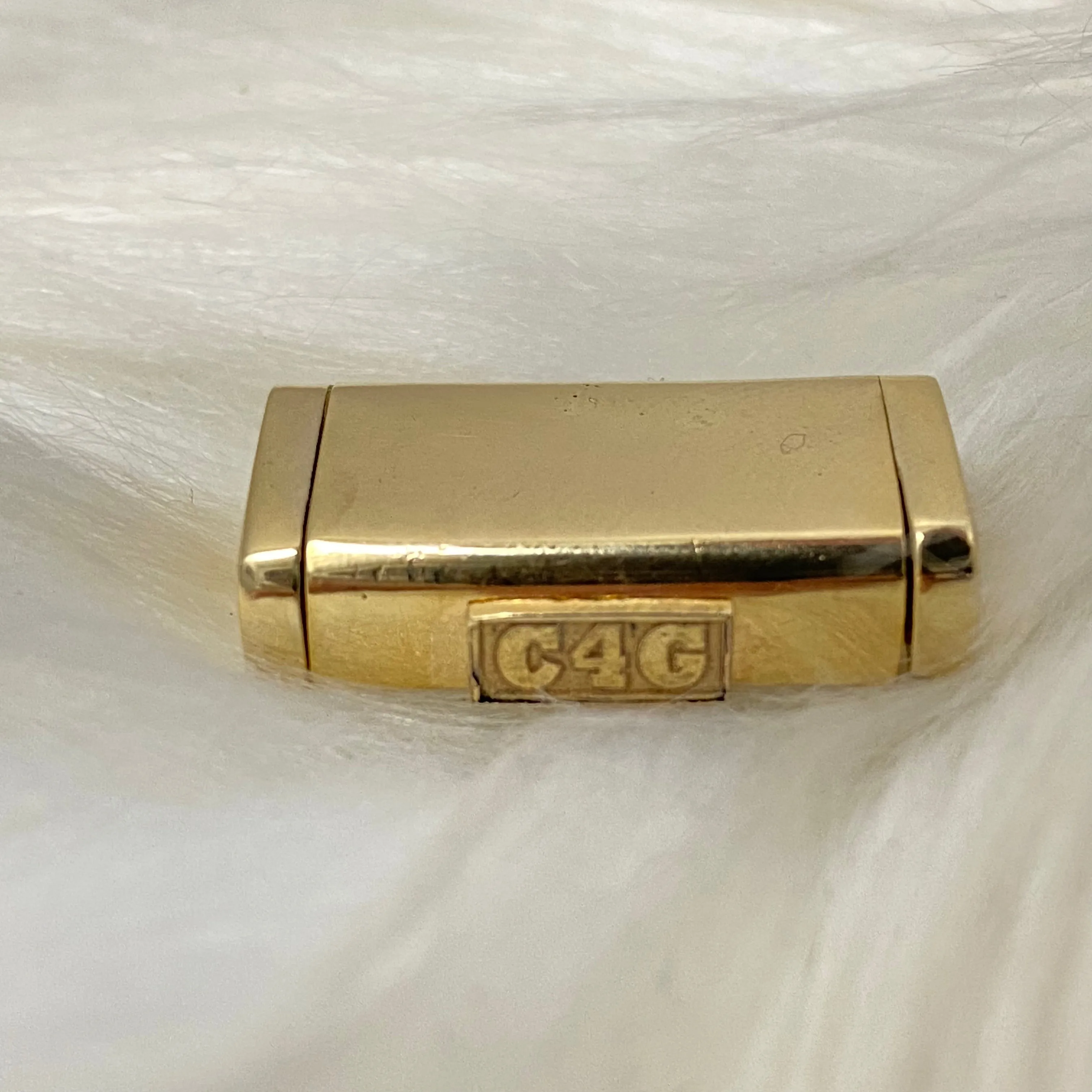 10K Yellow Gold Plain Sleek Lock / 15.7gr / 14mm