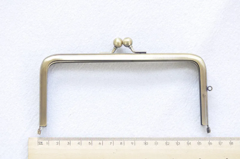 16cm (6") Bronze Purse Frame Handle Purse Frame Glue-In Style 16 x 7.5cm (6"x 3")