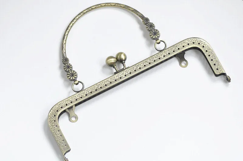 20cm (7") Retro Handle Sewing Purse Frame Four Colors Available