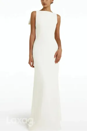 22511 - Bateau Sleek Satin Mermaid Mother of the Bride Dress with Train