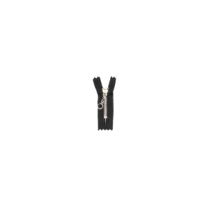 #3 Metal, Black, 9" YKK Closed End Handbag Zipper with Brass Teeth, #451-9-BLK