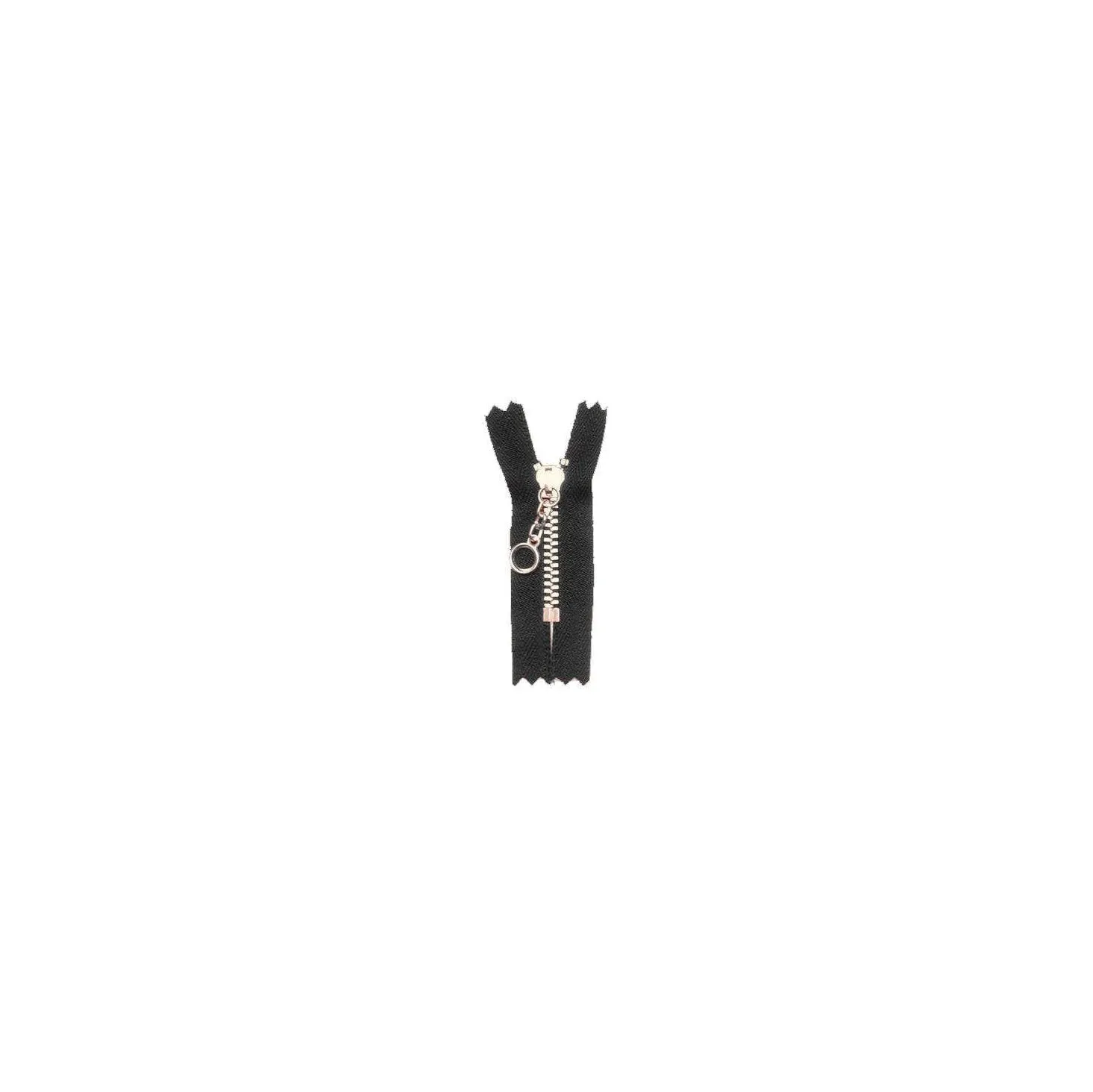 #3 Metal, Black, 9" YKK Closed End Handbag Zipper with Brass Teeth, #451-9-BLK