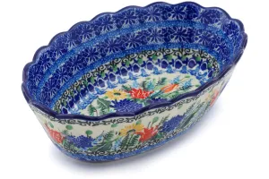 9" Oval Bowl - Splendid Blue Bell