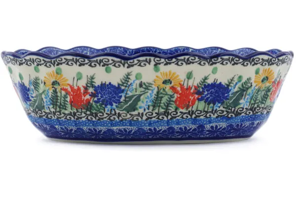9" Oval Bowl - Splendid Blue Bell