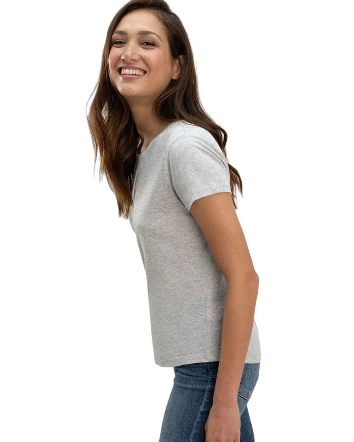 Abbie Crewneck Tee - Heather Grey