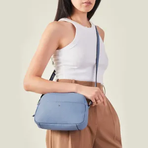 Accessorize London Women's Blue Camera Sling Bag
