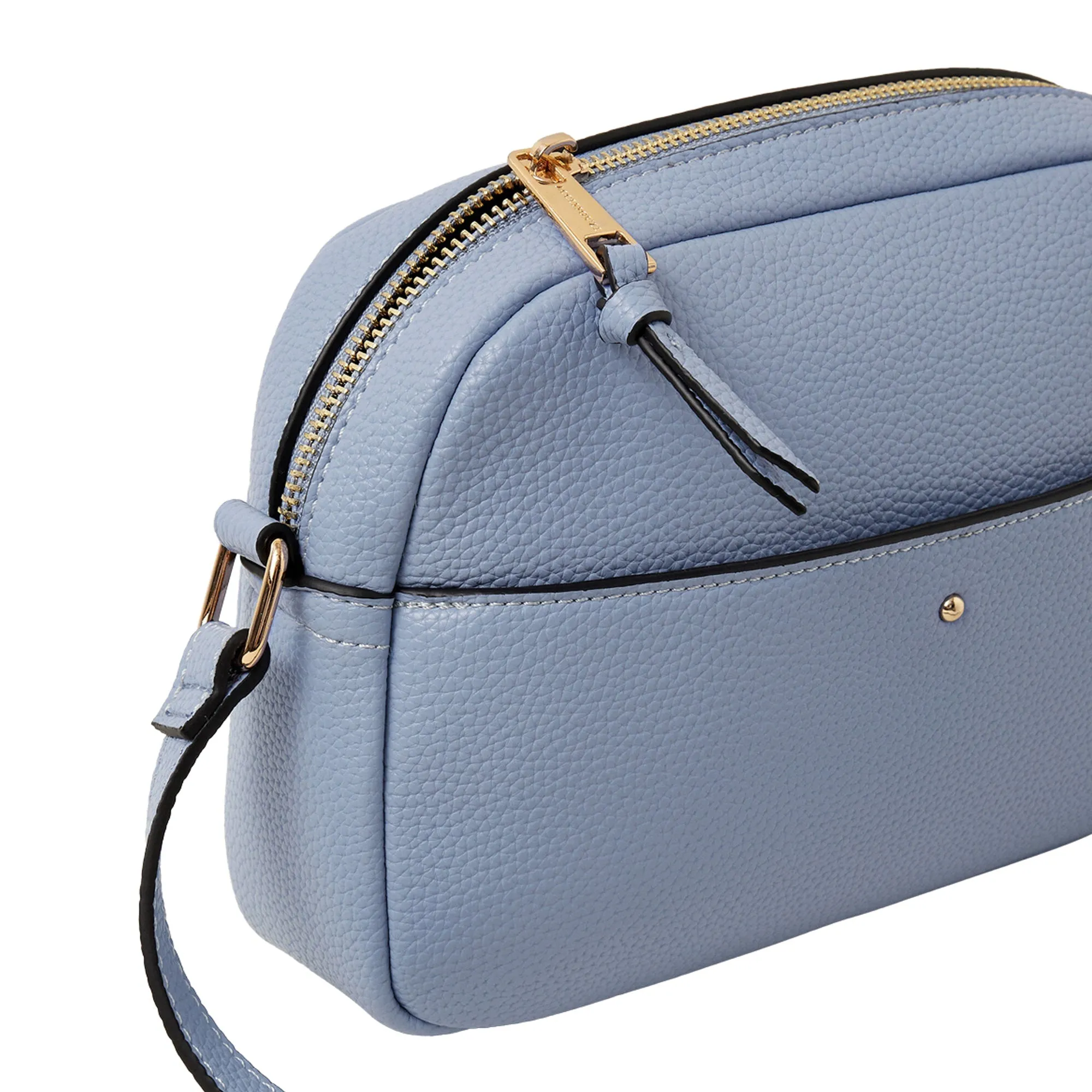 Accessorize London Women's Blue Camera Sling Bag