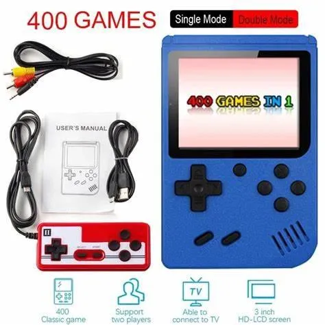 ANDOWL HANDHELD NES 8-BIT CONSOLE, 400-IN-1