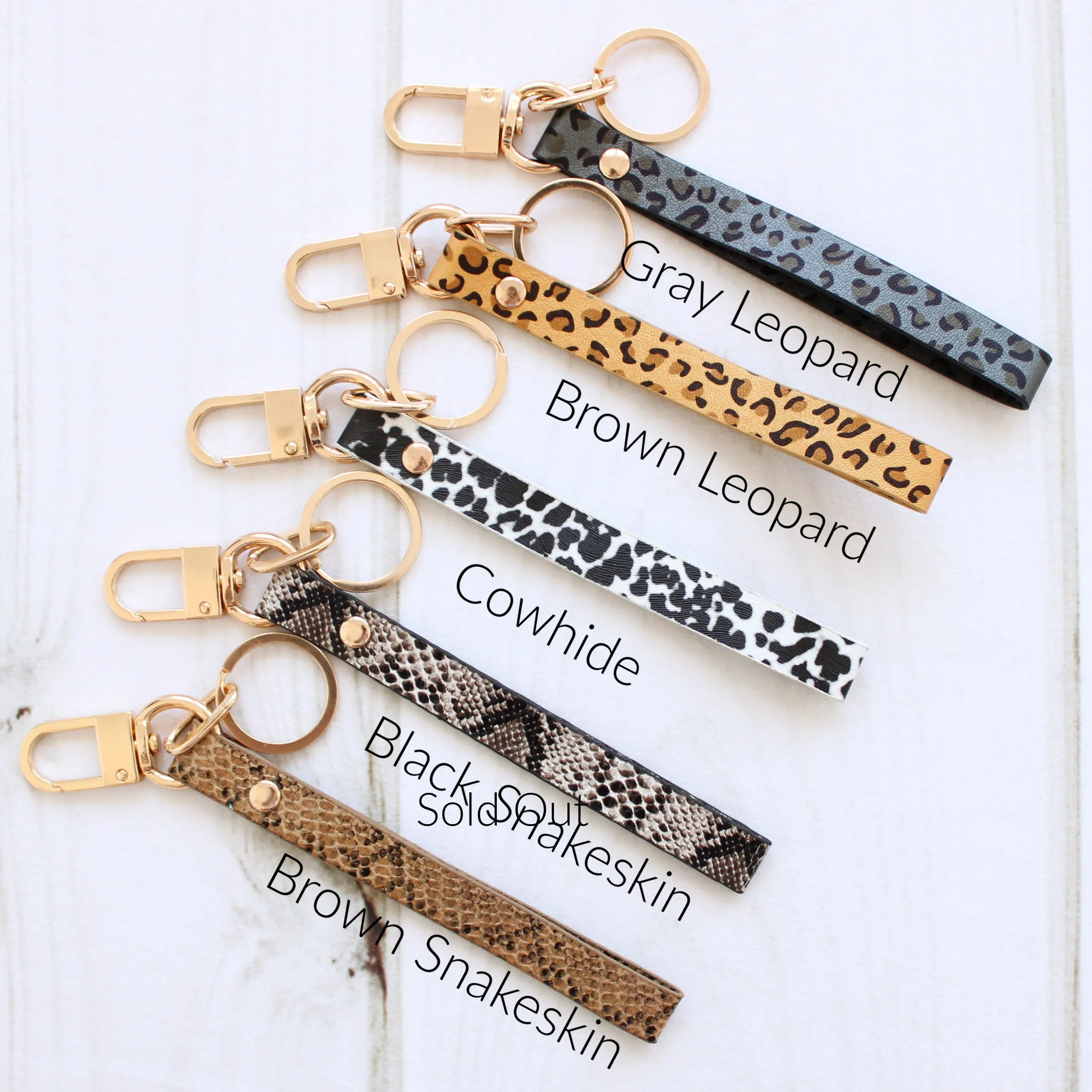 Animal Print Wristlet Keychain