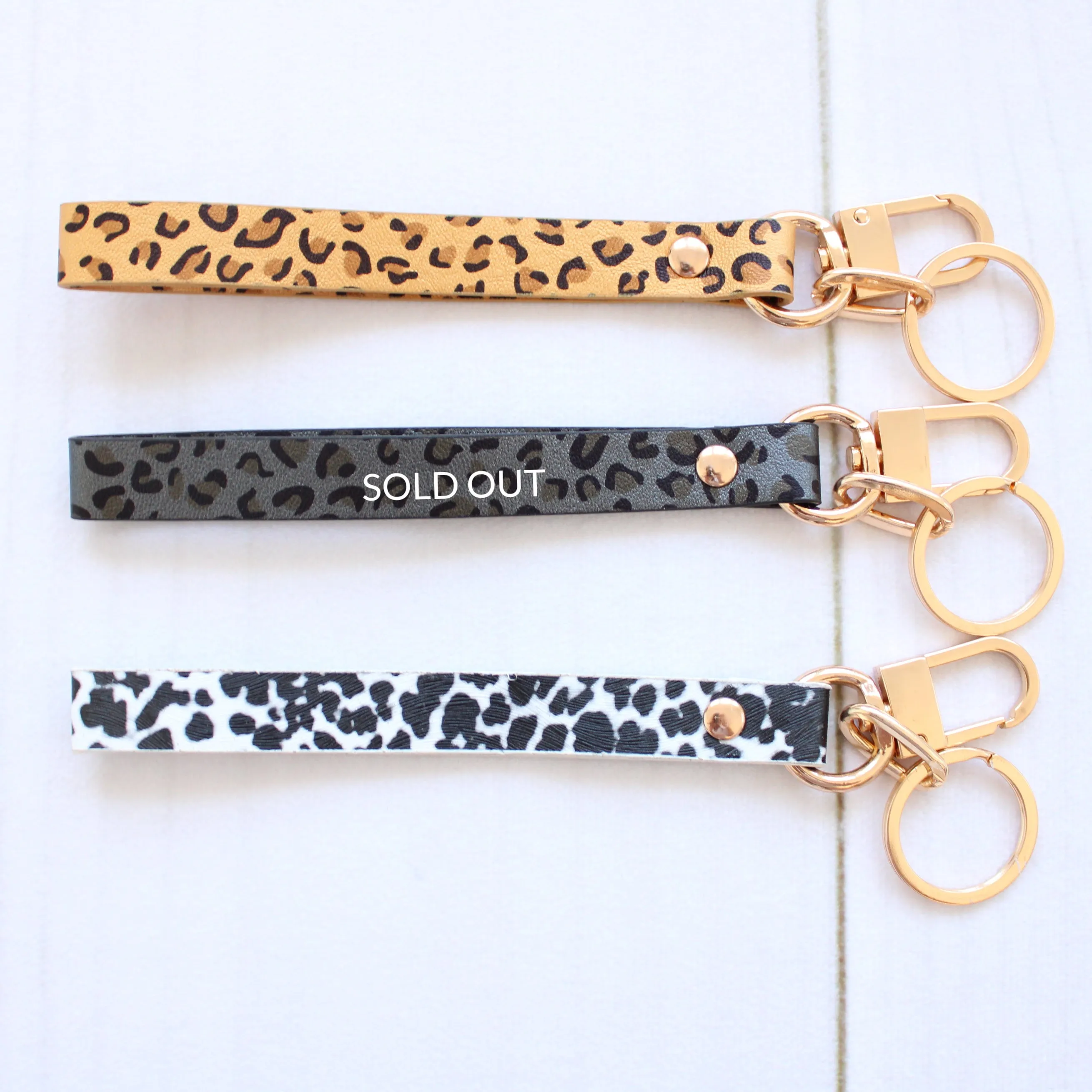 Animal Print Wristlet Keychain