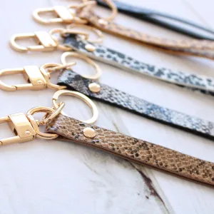 Animal Print Wristlet Keychain