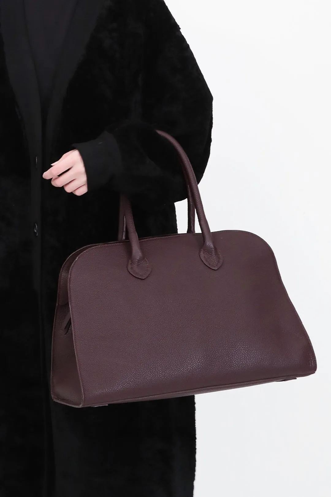ARDEN HANDBAG IN FRENCH CALFSKIN BORDEAUX