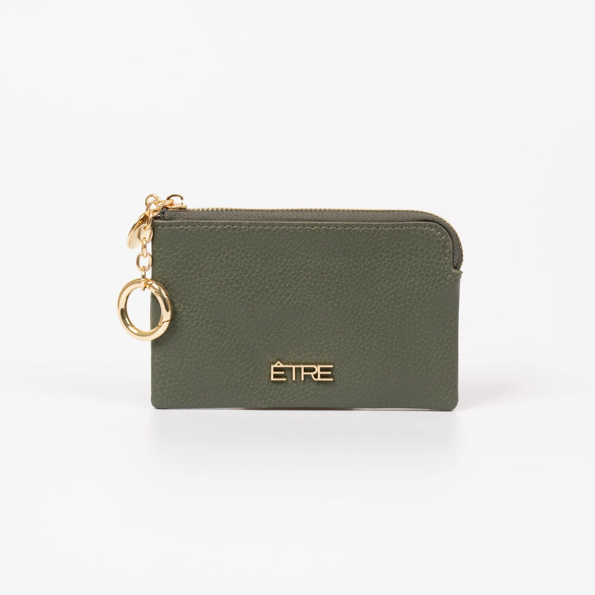Arlo Small Coin Purse - Khaki, Faux Leather