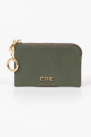 Arlo Small Coin Purse - Khaki, Faux Leather
