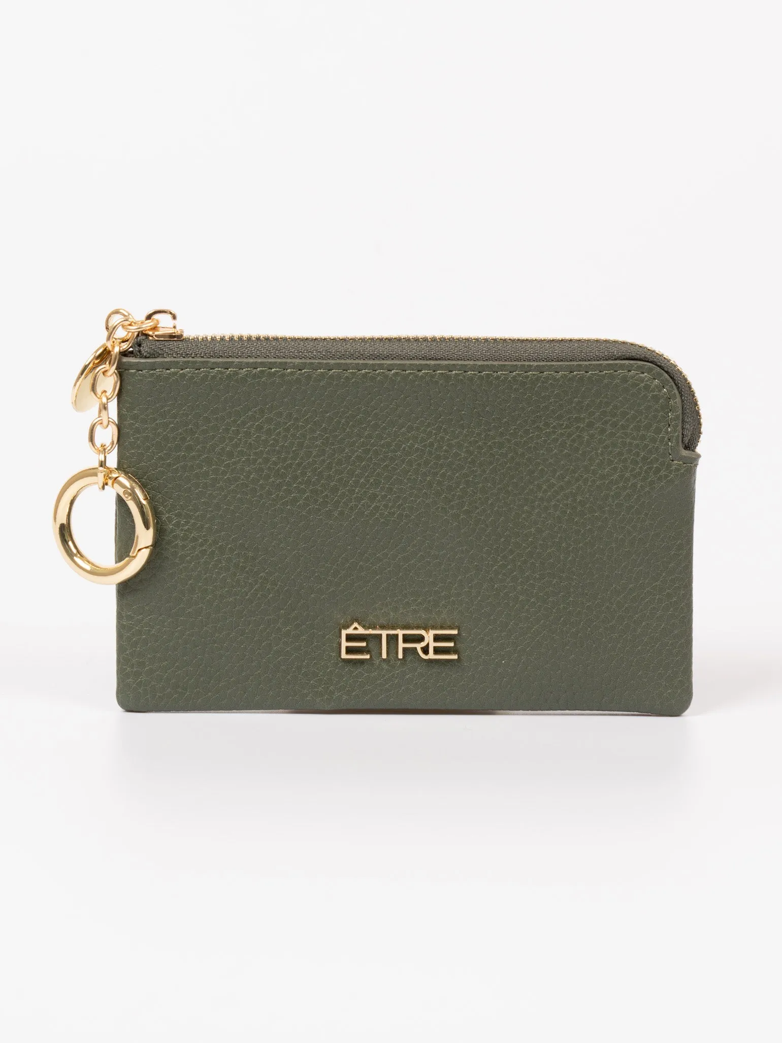 Arlo Small Coin Purse - Khaki, Faux Leather