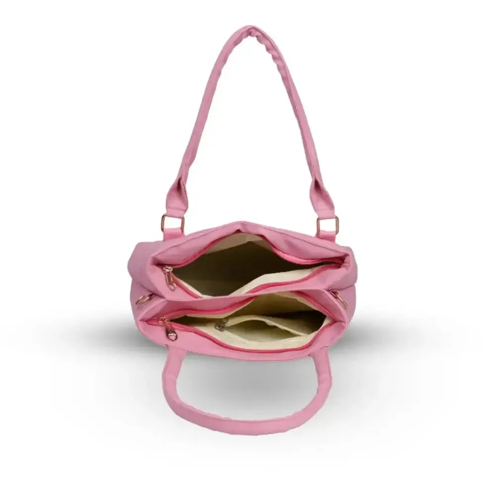 Beautiful Embroidered Trending Tote Bag Barfi Pink