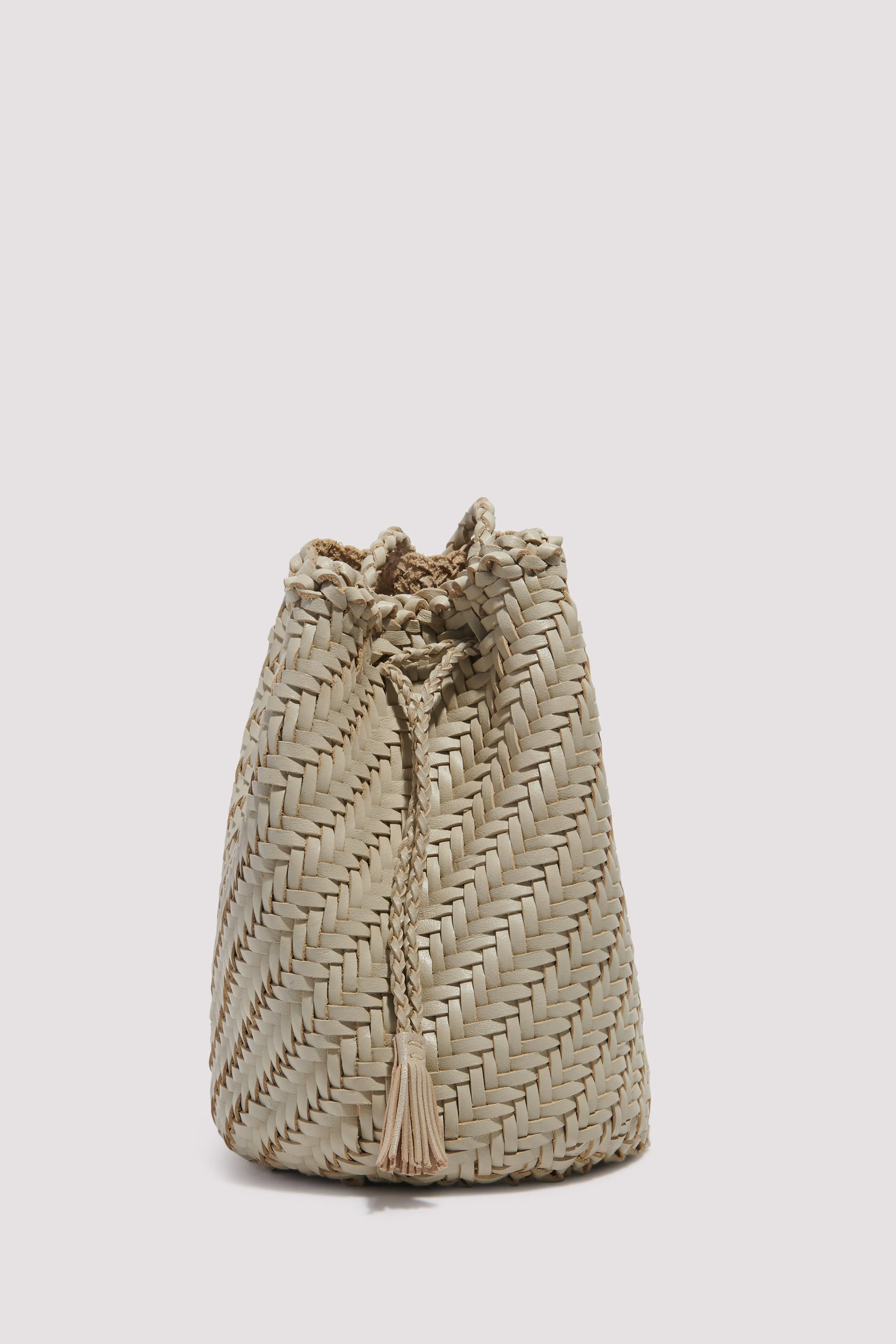 Beige Pompom Shoulder Pouch