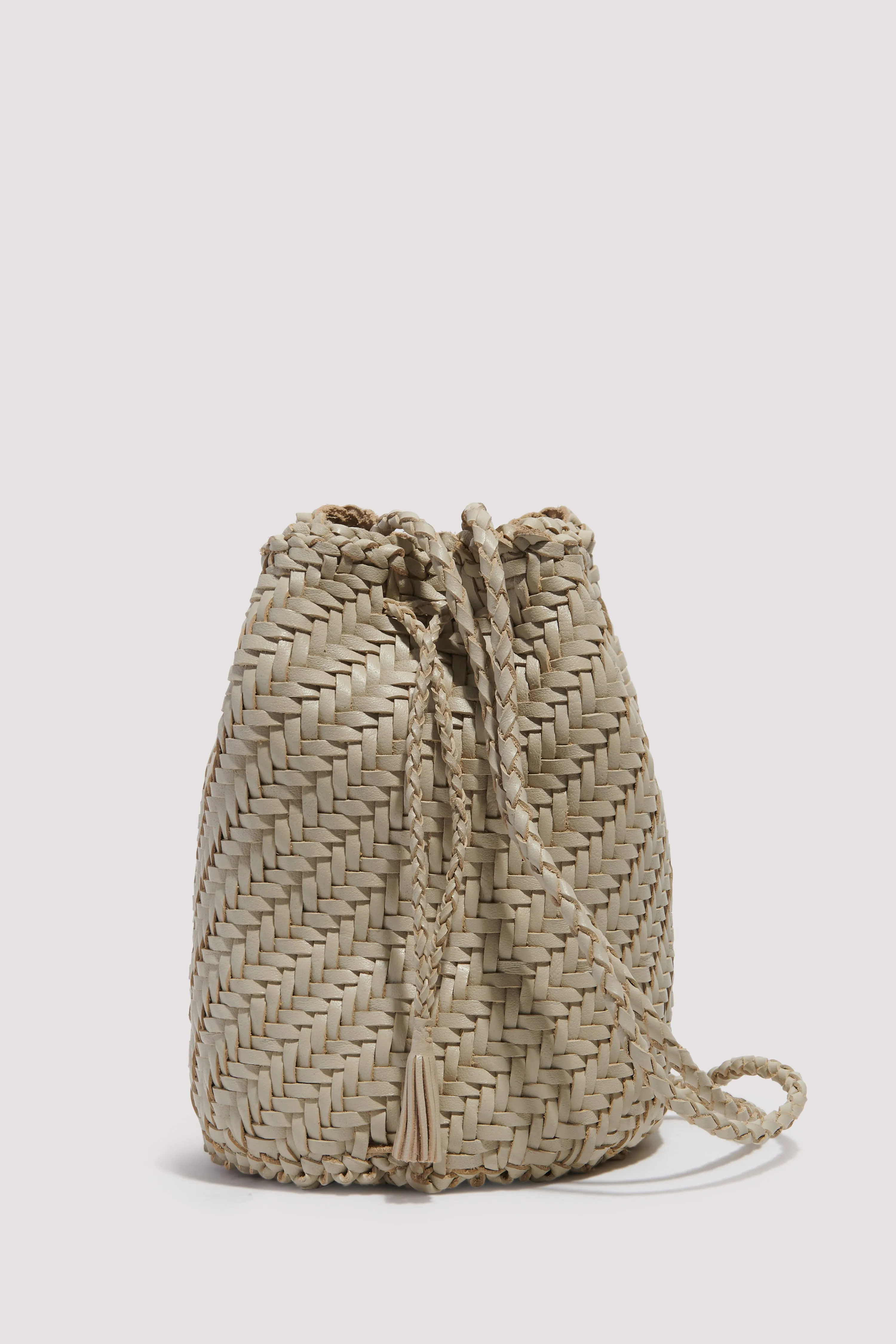 Beige Pompom Shoulder Pouch