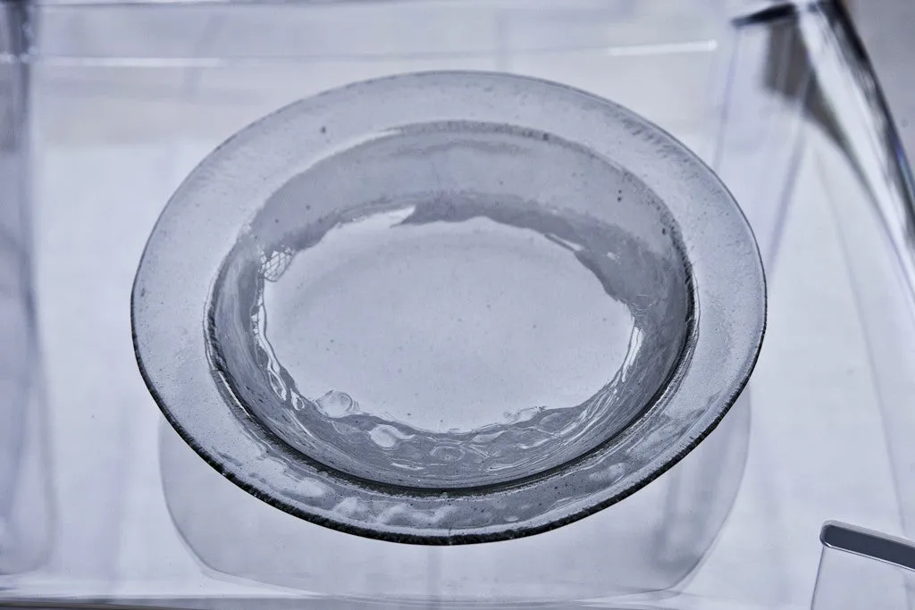 BIANCO NERO - Luxury Glass Dinner set with printed goblets