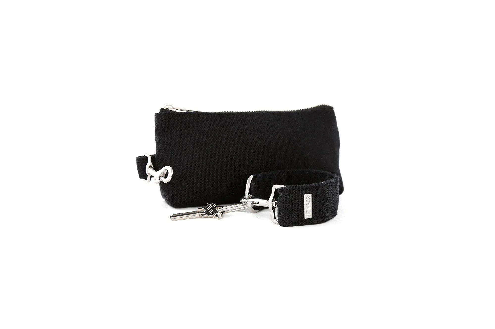 Black CANVAS 2-Piece KEYPIT Set • Wristlet