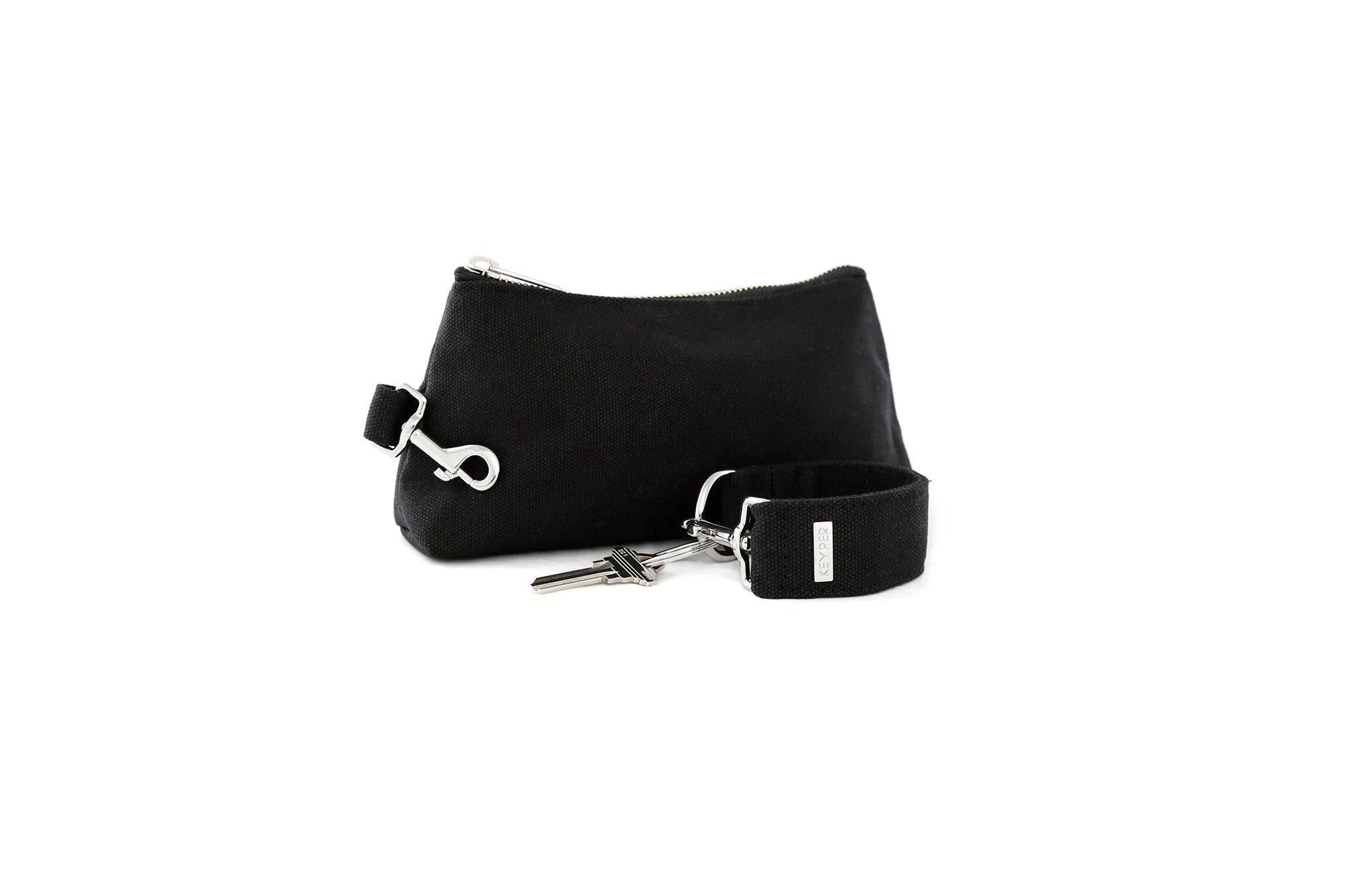 Black CANVAS 2-Piece KEYPIT Set • Wristlet