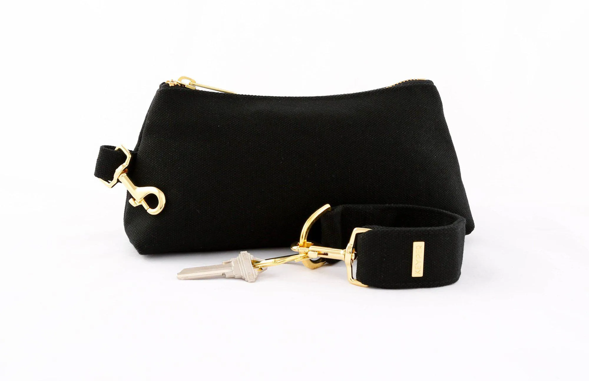 Black CANVAS 2-Piece KEYPIT Set • Wristlet