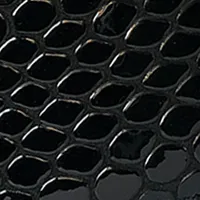 Black Snakeskin Leather Belt