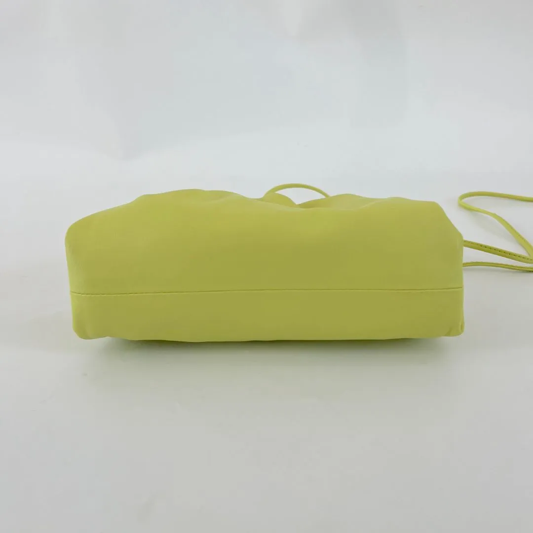 Bottega Veneta bright yellow mini pouch clutch bag