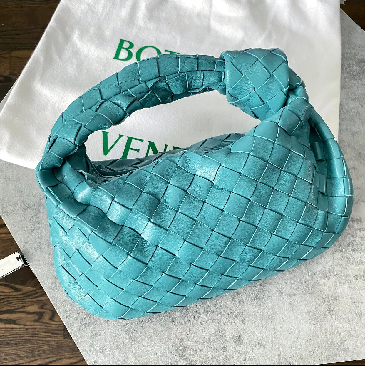 Bottega Veneta Mini Jodie Intrecciato Leather Bag