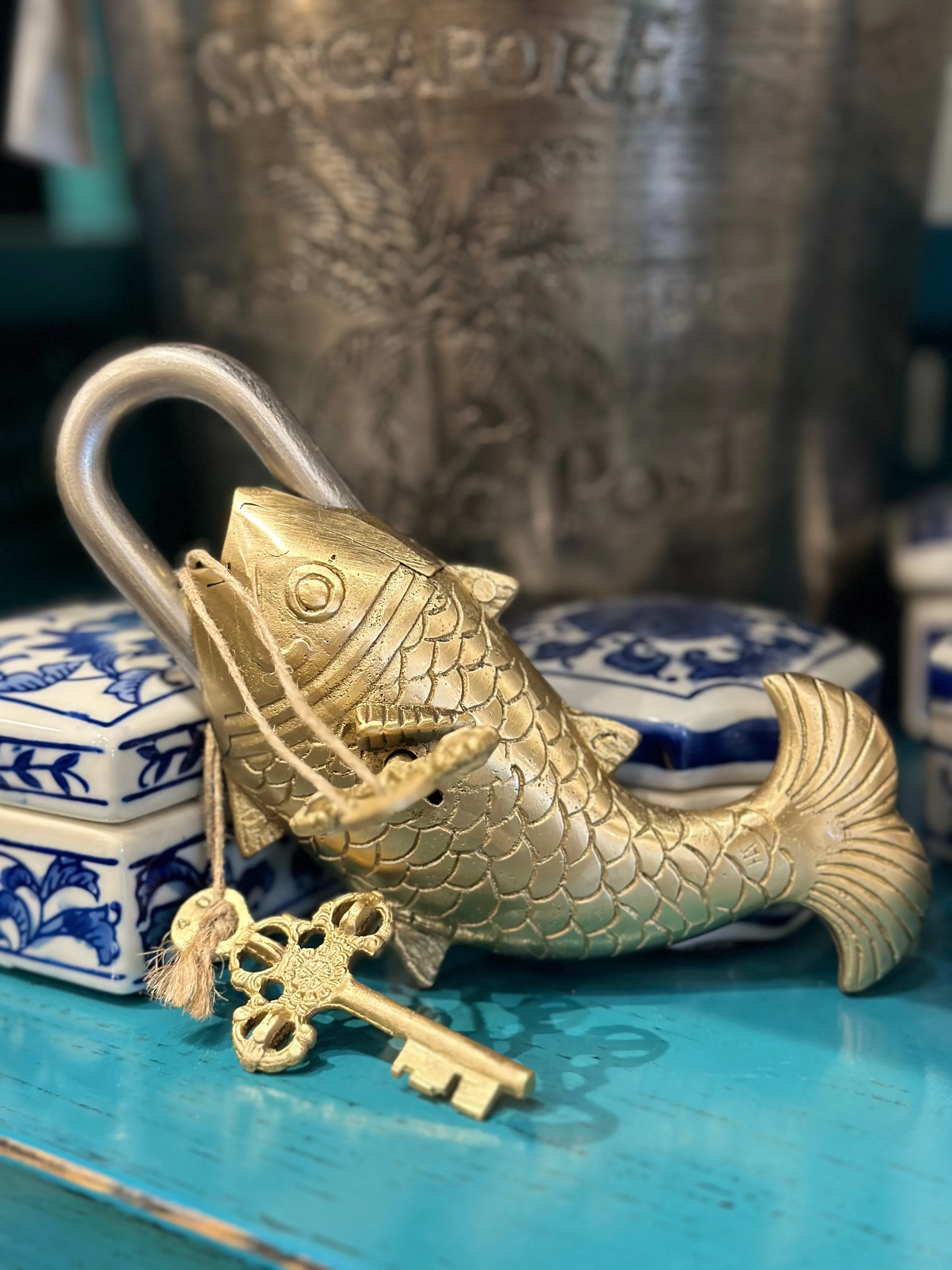 Brass Fish Padlock