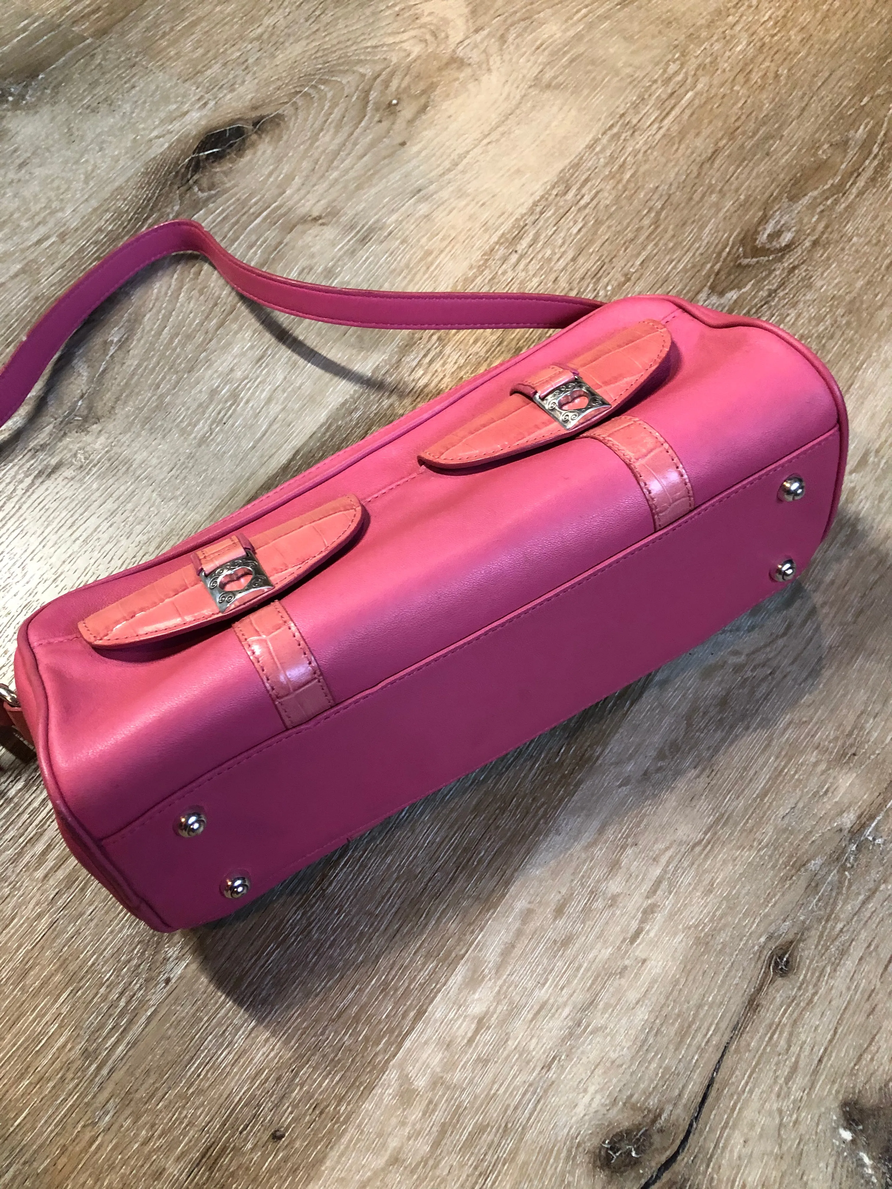 Brighton Bubble Gum Pink Leather Handbag, SOLD