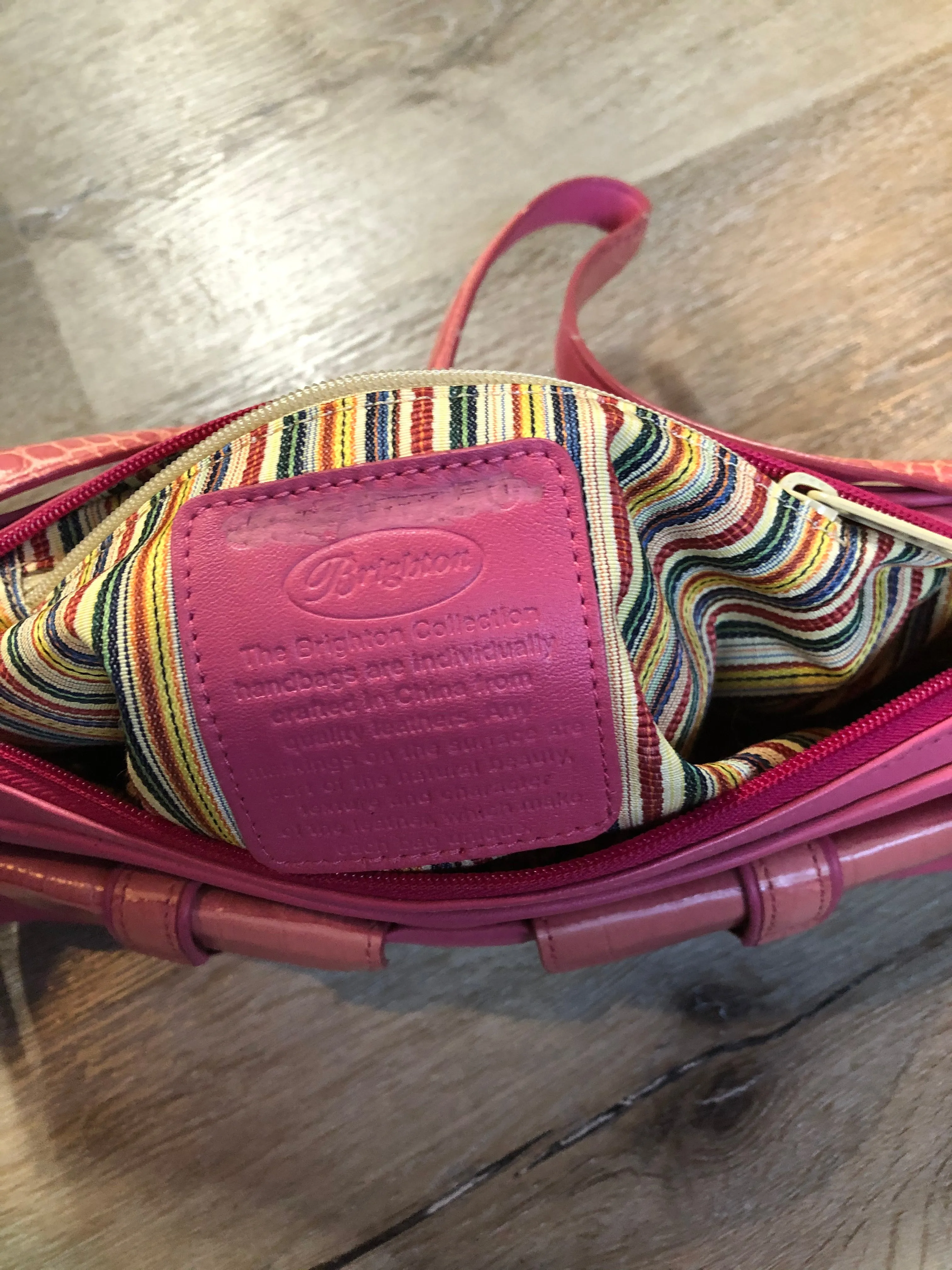 Brighton Bubble Gum Pink Leather Handbag, SOLD