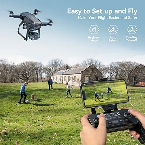 Bwine F7 GPS Camera Drone with FAA Certification Completed for Adults 4K Night Vision, 3-Axis Gimbal, 2 Miles Long Range, 75 Mins Flight Time Professional Drone with 3 Battery, Auto Return Follow Me Fly Around Beginner Mode