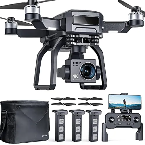 Bwine F7 GPS Camera Drone with FAA Certification Completed for Adults 4K Night Vision, 3-Axis Gimbal, 2 Miles Long Range, 75 Mins Flight Time Professional Drone with 3 Battery, Auto Return Follow Me Fly Around Beginner Mode