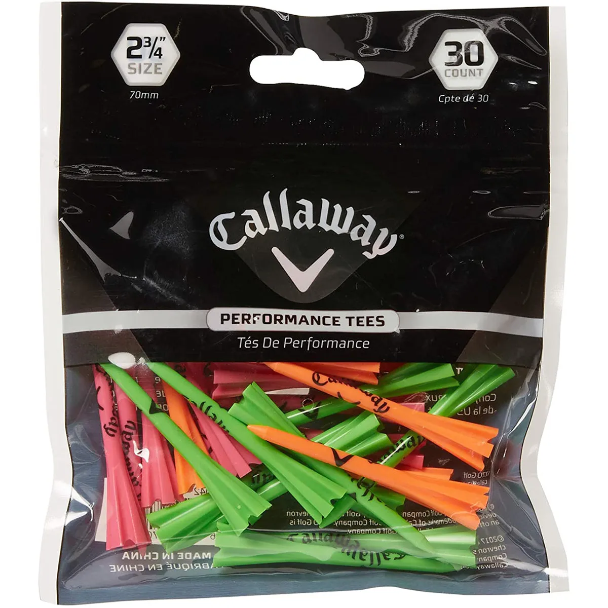 Callaway 2 3/4" Performance Golf Tees - 30 Pack