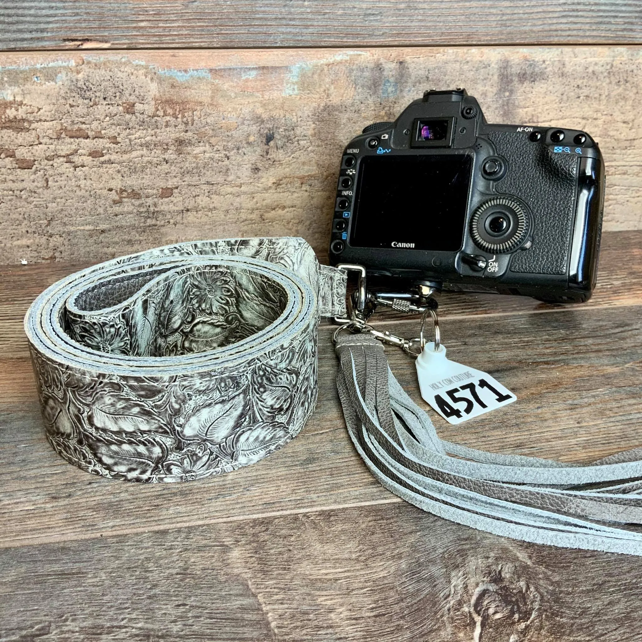 Camera Strap Sling Silver Leaf