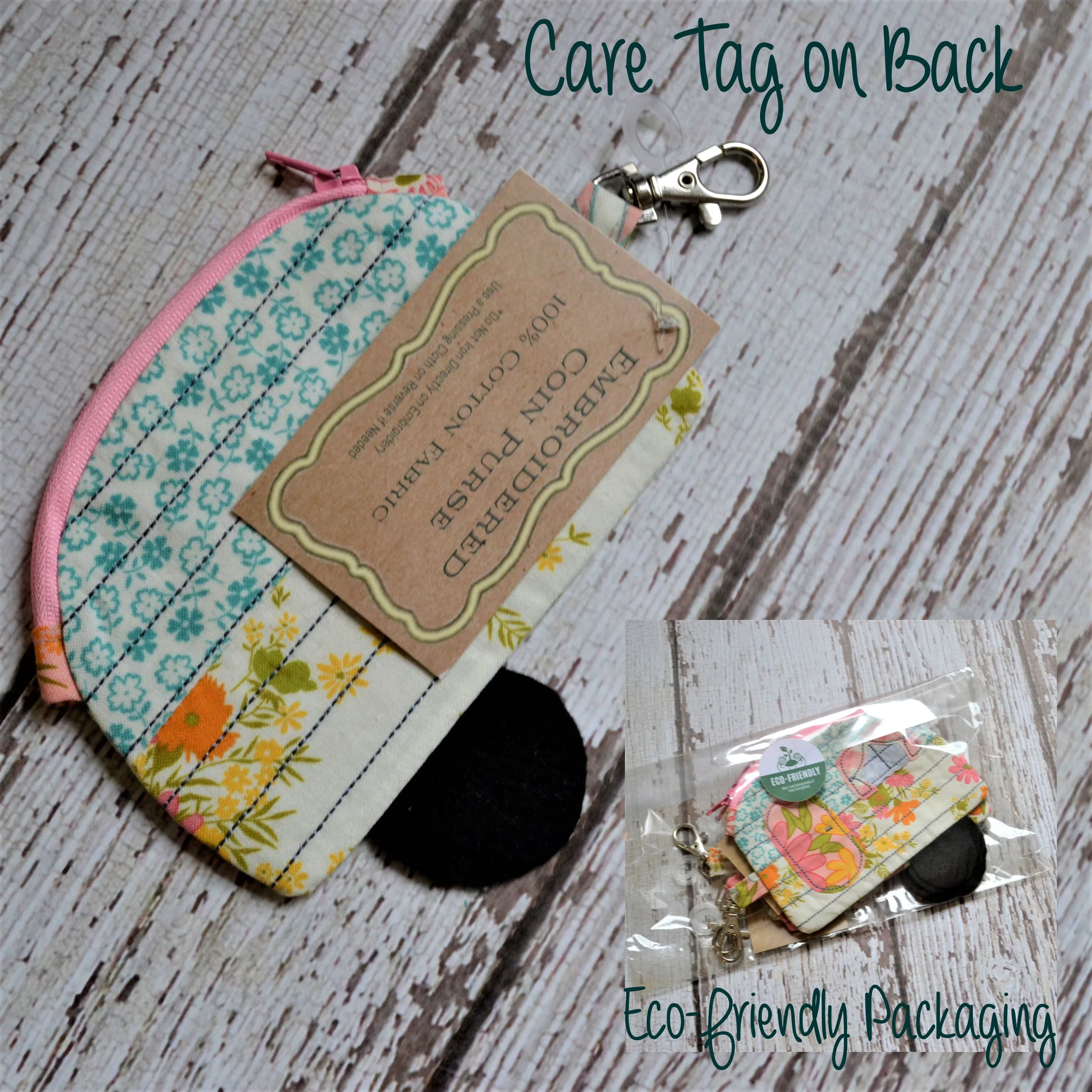 Camper Shaped Coin Purse -Re-Purposed Fabric - Group N - (3)
