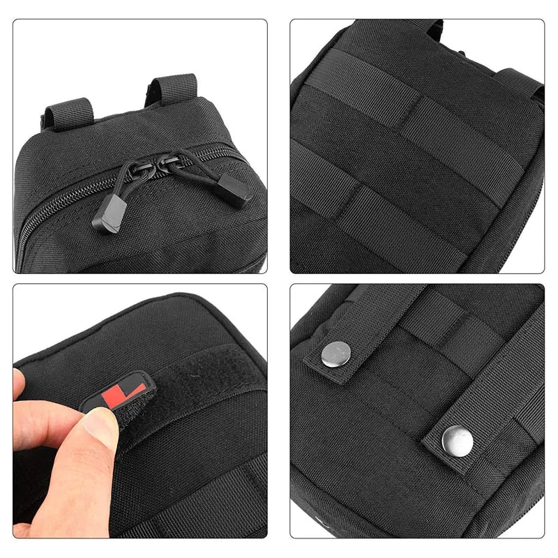 Camping Survival First Aid Kit Bag Military Tactical Medical Waist