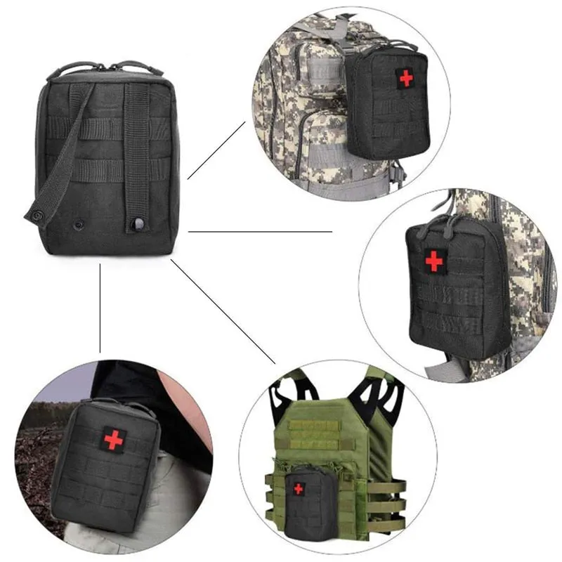 Camping Survival First Aid Kit Bag Military Tactical Medical Waist