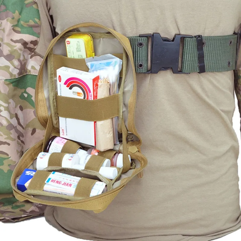 Camping Survival First Aid Kit Bag Military Tactical Medical Waist