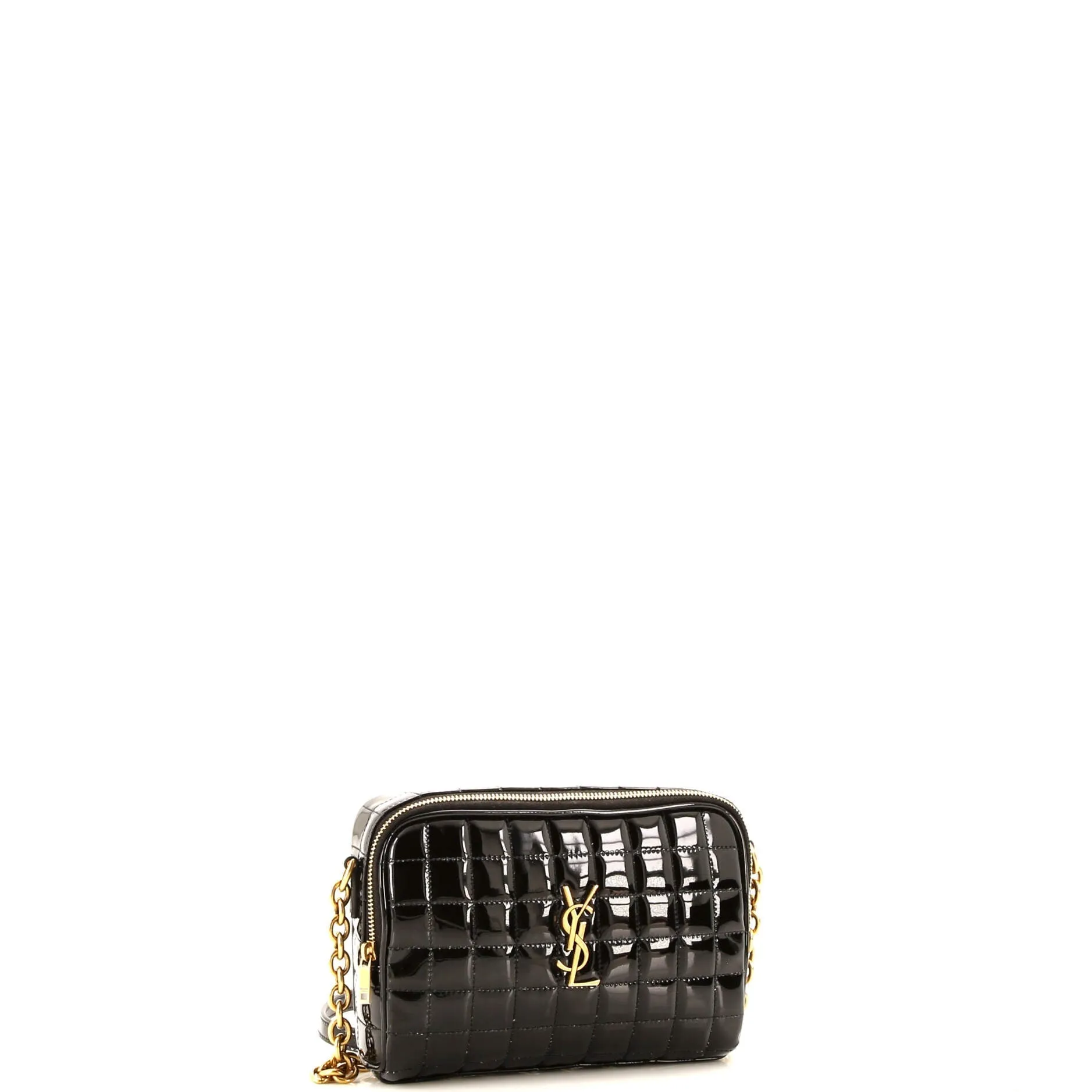 Cassandre Chain Camera Bag Quilted Patent Mini