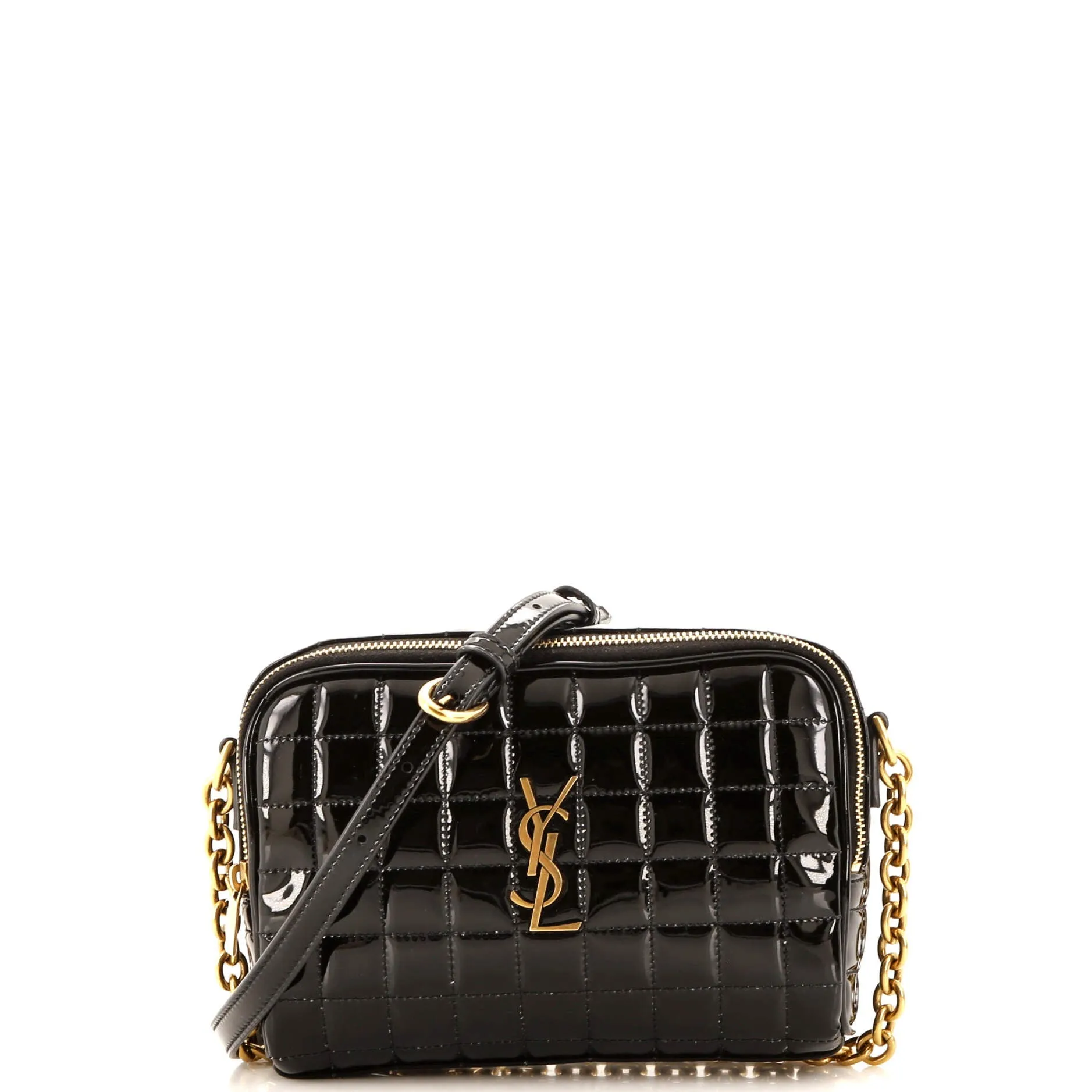 Cassandre Chain Camera Bag Quilted Patent Mini