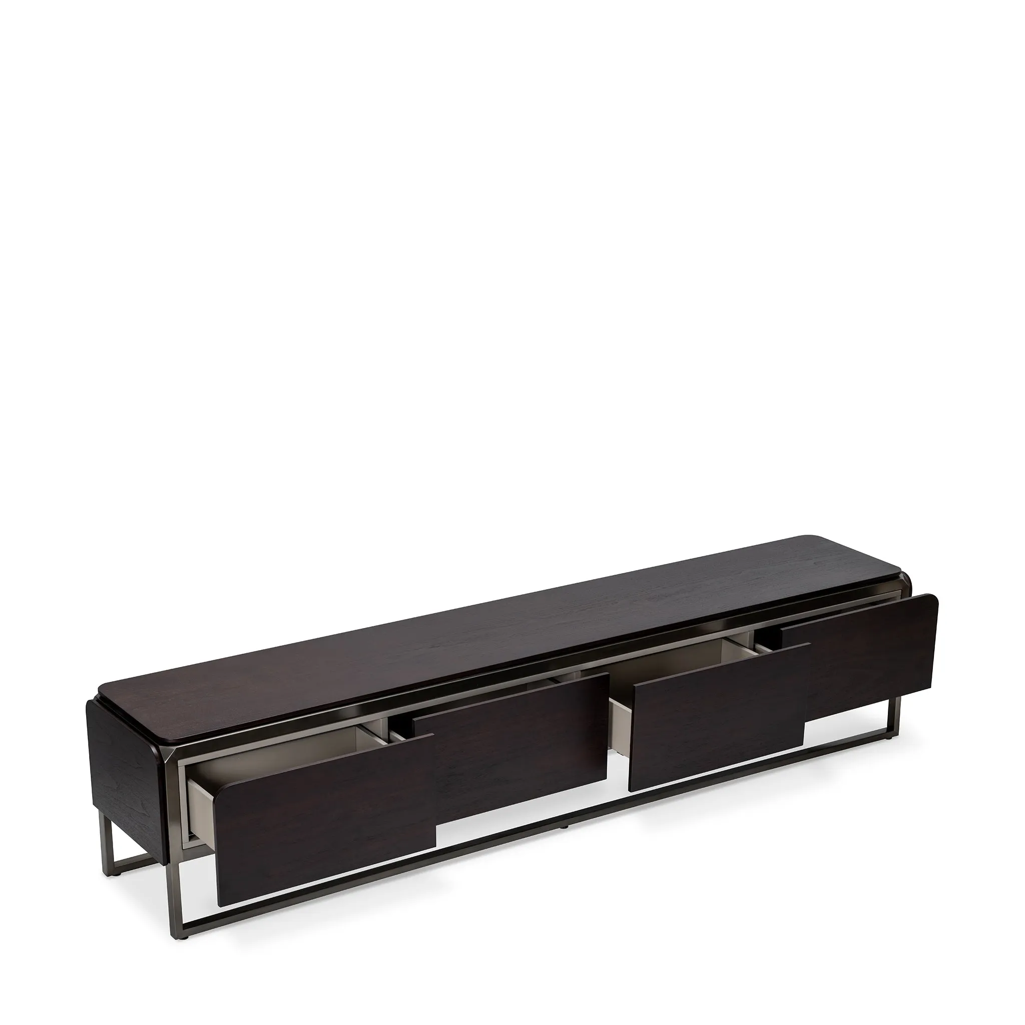 CASTOR DARK WALNUT TV MEDIA CABINET