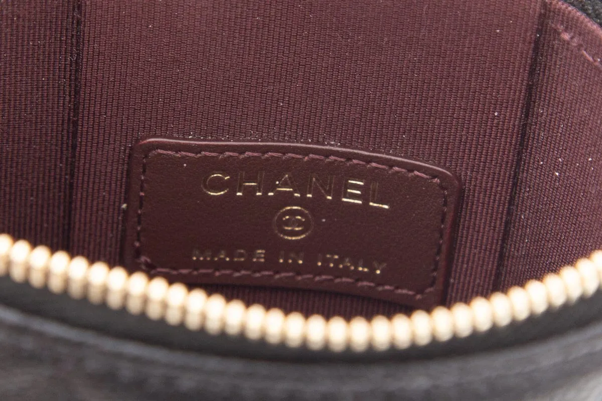 Chanel 2020 Black Caviar Quilted Phone Case On Chain Handbag