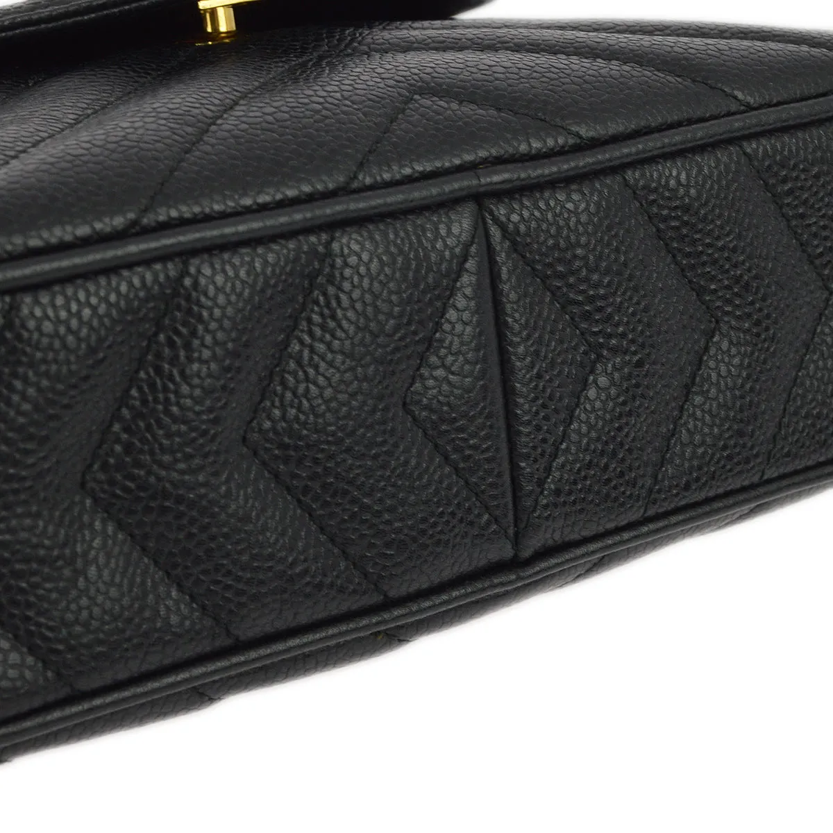Chanel Black Caviar Skin Pocket Camera Bag