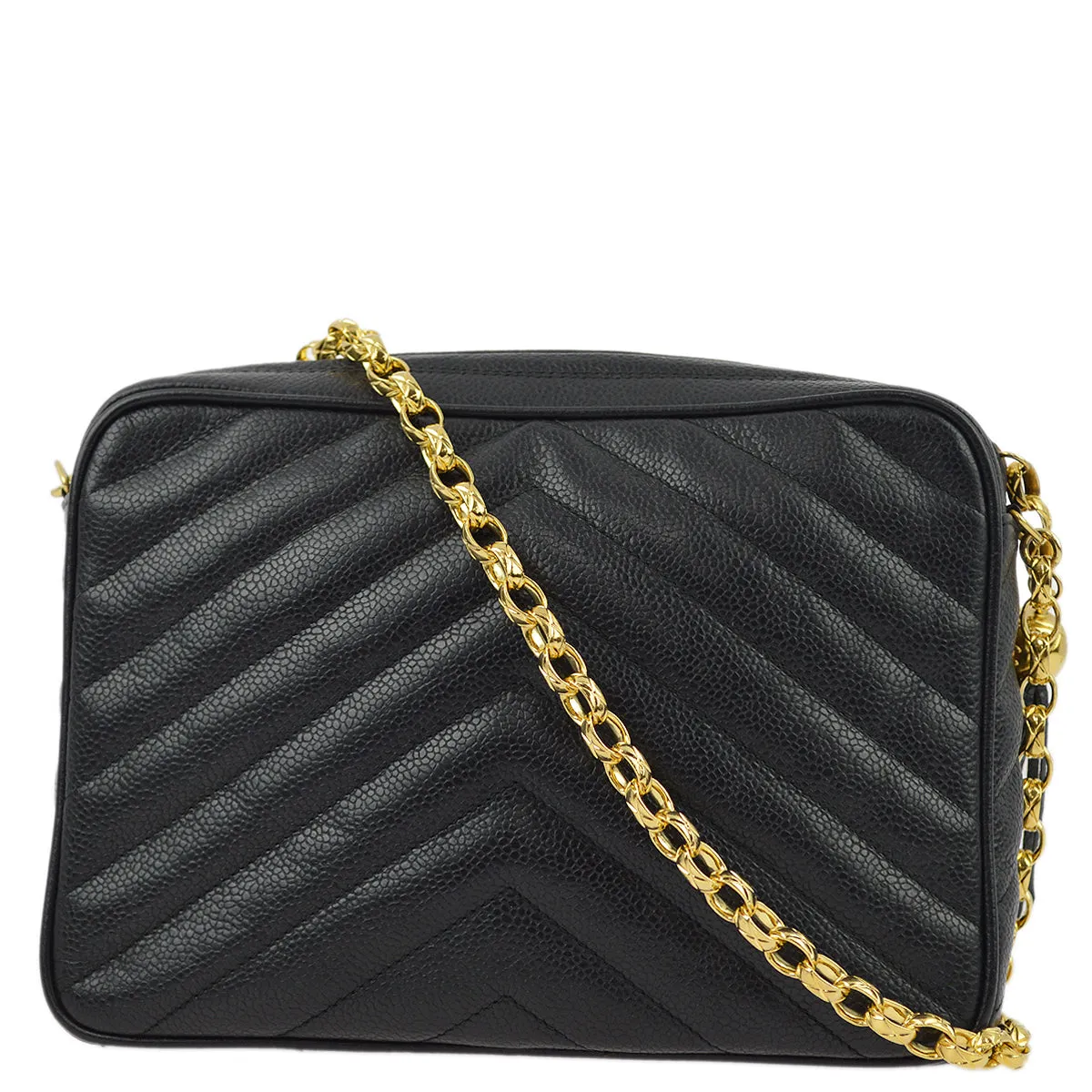 Chanel Black Caviar Skin Pocket Camera Bag