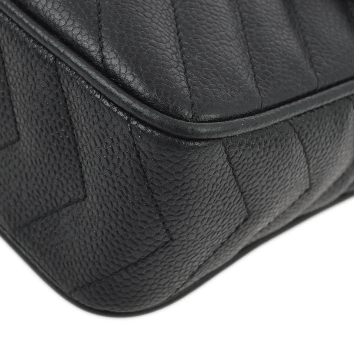 Chanel Black Caviar Skin Pocket Camera Bag