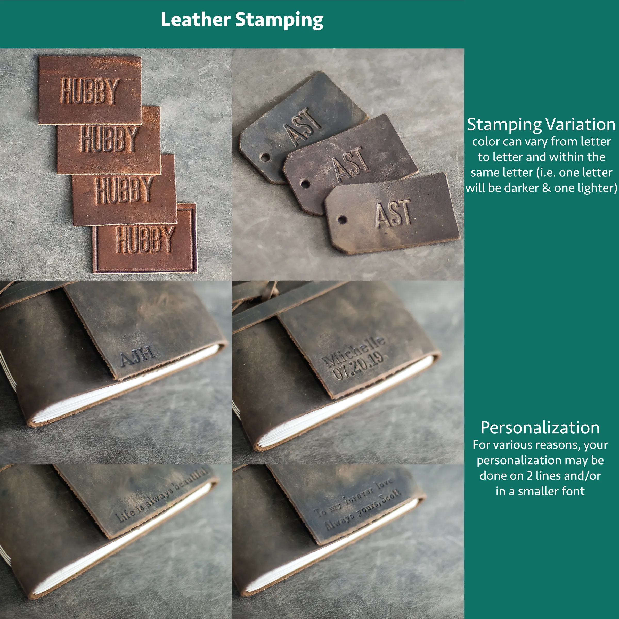Cheery Mishaps - Refillable Leather Journals with Wrap Closure
